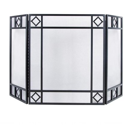 SIMPLE SPACES Simple Space Fire Place Panel Screen, 3 Panels S38907BK